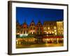 Cafes in Downtown Bruges Marketplace, Belgium-Bill Bachmann-Framed Photographic Print