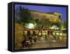 Cafes in Main Square of Old Town, Porto Vecchio, Corsica, France, Europe-Stuart Black-Framed Stretched Canvas