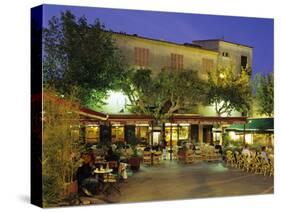 Cafes in Main Square of Old Town, Porto Vecchio, Corsica, France, Europe-Stuart Black-Stretched Canvas