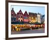 Cafes in Marketplace in Downtown Bruges, Belgium-Bill Bachmann-Framed Photographic Print