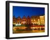 Cafes in Marketplace in Downtown Bruges, Belgium-Bill Bachmann-Framed Photographic Print