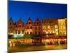 Cafes in Marketplace in Downtown Bruges, Belgium-Bill Bachmann-Mounted Photographic Print