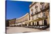 Cafes in Sicilian Baroque Style Buildings in Piazza Duomo-Matthew Williams-Ellis-Stretched Canvas