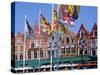 Cafes in the Main Town Square, Bruges, Belgium-Gavin Hellier-Stretched Canvas