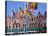 Cafes in the Main Town Square, Bruges, Belgium-Gavin Hellier-Stretched Canvas