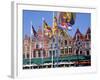 Cafes in the Main Town Square, Bruges, Belgium-Gavin Hellier-Framed Photographic Print