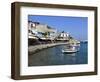 Cafes on Harbour, Kokkari, Samos, Aegean Islands, Greece-Stuart Black-Framed Photographic Print
