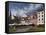 Cafes on Livu Lukums Square, Vecriga, Old Riga, Latvia-Walter Bibikow-Framed Stretched Canvas