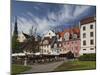 Cafes on Livu Lukums Square, Vecriga, Old Riga, Latvia-Walter Bibikow-Mounted Photographic Print