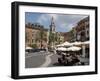 Cafes on Piazza Garibaldi, Lerici, Liguria, Italy-null-Framed Photographic Print