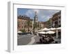 Cafes on Piazza Garibaldi, Lerici, Liguria, Italy-null-Framed Photographic Print