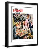 "Cafeteria Dieter" Saturday Evening Post Cover, November 10, 1956-Constantin Alajalov-Framed Premium Giclee Print