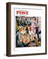 "Cafeteria Dieter" Saturday Evening Post Cover, November 10, 1956-Constantin Alajalov-Framed Giclee Print