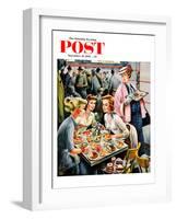 "Cafeteria Dieter" Saturday Evening Post Cover, November 10, 1956-Constantin Alajalov-Framed Giclee Print