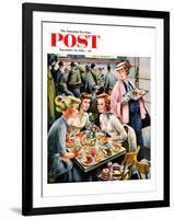 "Cafeteria Dieter" Saturday Evening Post Cover, November 10, 1956-Constantin Alajalov-Framed Giclee Print