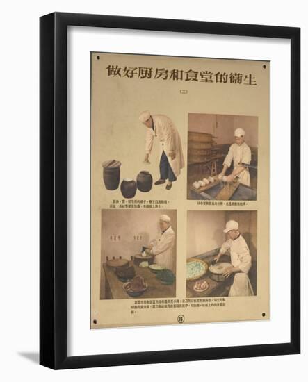 Cafeteria Hygiene - Containers-null-Framed Art Print