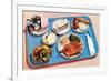 Cafeteria Lunch Tray, Retro-null-Framed Art Print