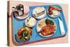Cafeteria Lunch Tray, Retro-null-Stretched Canvas
