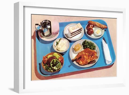 Cafeteria Lunch Tray, Retro-null-Framed Art Print