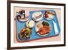 Cafeteria Lunch Tray, Retro-null-Framed Premium Giclee Print
