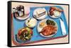 Cafeteria Lunch Tray-Found Image Press-Framed Stretched Canvas