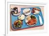 Cafeteria Lunch Tray-Found Image Press-Framed Photographic Print
