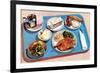 Cafeteria Lunch Tray-Found Image Press-Framed Photographic Print