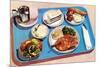 Cafeteria Lunch Tray-Found Image Press-Mounted Photographic Print