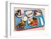 Cafeteria Lunch Tray-Found Image Press-Framed Photographic Print