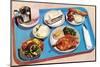 Cafeteria Lunch Tray-Found Image Press-Mounted Photographic Print