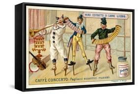 Caffe-Concerto: Eccentric Musical Clowns-null-Framed Stretched Canvas