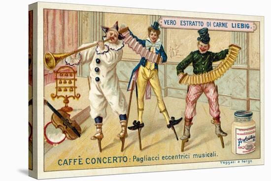 Caffe-Concerto: Eccentric Musical Clowns-null-Stretched Canvas