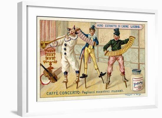 Caffe-Concerto: Eccentric Musical Clowns-null-Framed Giclee Print