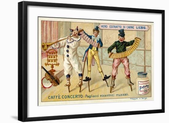 Caffe-Concerto: Eccentric Musical Clowns-null-Framed Giclee Print