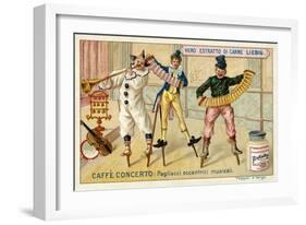 Caffe-Concerto: Eccentric Musical Clowns-null-Framed Giclee Print