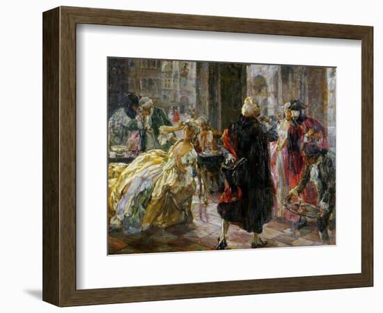 Caffè Florian in the 18th century, 1909-null-Framed Giclee Print