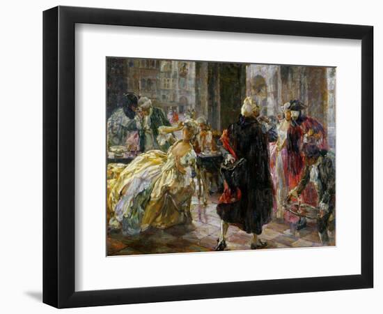 Caffè Florian in the 18th century, 1909-null-Framed Giclee Print