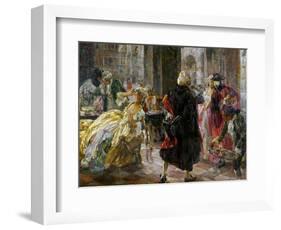 Caffè Florian in the 18th century, 1909-null-Framed Giclee Print