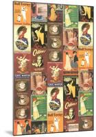 Caffe - Vintage Coffee Advertisement Poster Collage-null-Mounted Poster