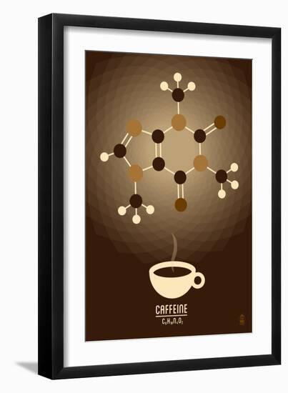 Caffeine - Chemical Elements-Lantern Press-Framed Art Print