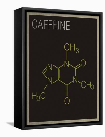 Caffeine Molecule Art Print Poster-null-Framed Stretched Canvas