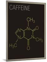 Caffeine Molecule Art Print Poster-null-Mounted Poster