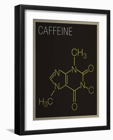 Caffeine Molecule Art Print Poster-null-Framed Art Print