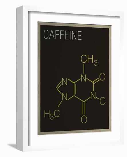 Caffeine Molecule Art Print Poster-null-Framed Art Print