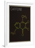 Caffeine Molecule-null-Framed Art Print