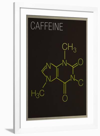 Caffeine Molecule-null-Framed Art Print