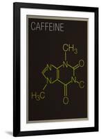 Caffeine Molecule-null-Framed Art Print