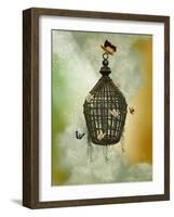 Cage-justdd-Framed Art Print