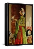 Caged Doves-John Frederick Lewis-Framed Stretched Canvas