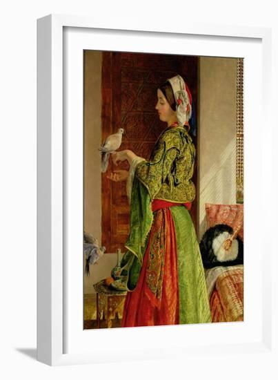 Caged Doves-John Frederick Lewis-Framed Giclee Print